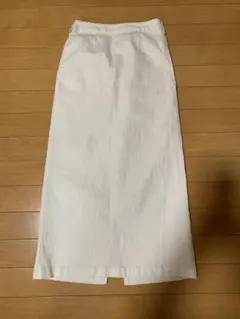 ナノユニバース ホワイトデニム ロングスカートのサムネイル