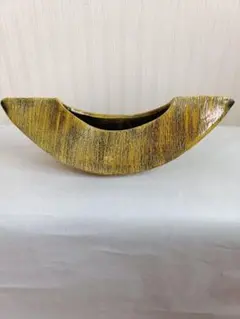 横長三日月型 いけばな自由花 陶製花器