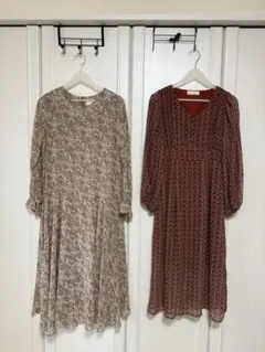 美品✨花柄ワンピース2枚まとめ出品