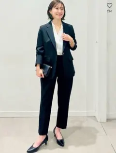 ウォッシャブルテーラードジャケット ウォッシャブルストレートパンツ 上下セット