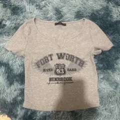 GORGE カレッジロゴ 半袖Tシャツ グレーのサムネイル
