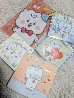 BT21 RJ シール　ステッカー　カード　セット　jin