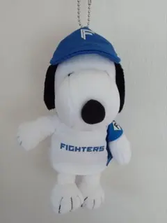 新品・ファイターズ鈴木健矢直筆サイン入りスヌーピーぬいぐるみキーチェーン