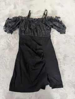 【美品】黒 レース オフショル ワンピース ドレス タイト ミニ