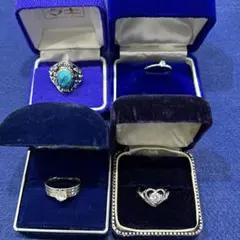ヴィンテージデザインアクセサリーリング指輪シルバーカラー遺品整理