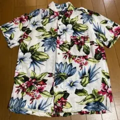 Roushatte　アロハシャツ　サイズL花柄　レーヨン100%　涼しいのサムネイル