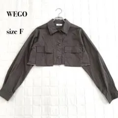 ...WEGO ダークカーキ クロップド丈シャツ F オーバーサイズ ショート丈のサムネイル