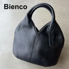 【Bienco】ビアンコ　ハンドバッグ　黒　ブラック　レザー　japan