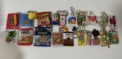 ガチャガチャ ミニチュア カプセルトイ お菓子 キーホルダー 20個セット