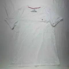 ★TOMMY HILFIGER VネックTシャツ ホワイト系 メンズ M