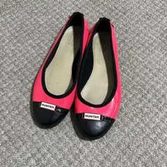 HUNTER ピンク レインシューズ