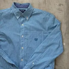CHAPS ラルフローレン長袖ボタンダウンシャツ ギンガムチェック ブルー