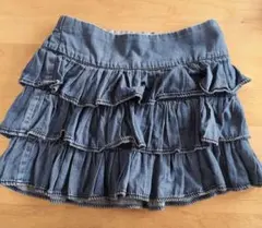 babyGap 110cm フリルデニムスカートのサムネイル