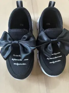 リボン付きブラックフォーマルシューズ　18cm