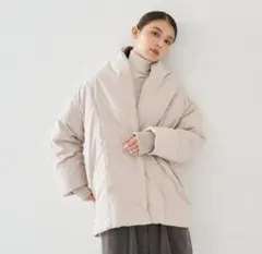 ABAHOUSEcollex〇ライトショートダウンコートグレージュ