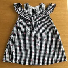 Mezzo Piano ワンピース 130 ギンガムチェック　いちご