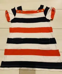 【プチバトー】トリコロールの半袖Tシャツ