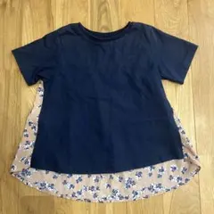 alc ネイビー 花柄バックTシャツ 12.0