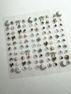 #205 耳ツボ 耳ツボシール　耳ツボジュエリー　シンプル　銀粒　100粒