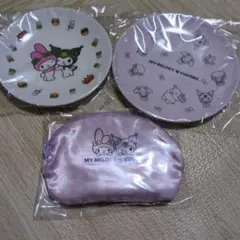MY MELODY & KUROMI プレートとポーチセット