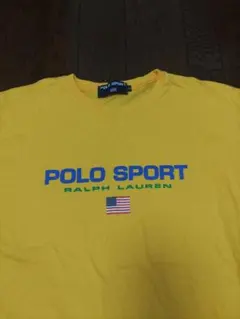 POLO SPORT RALPH LAUREN　Tシャツ　XL　黄色　星条旗