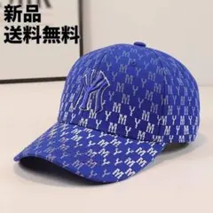 激レア物⭐️新品 総柄グラデロゴベースボールキャップ 帽子ブルーNYストリート
