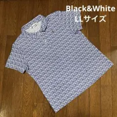 Black&White♡大きいサイズ　フラワープリントゴルフポロシャツのサムネイル