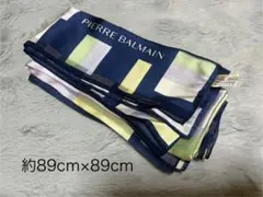 PIERRE BALMAIN 幾何学模様 スカーフ 約89cm×89cm