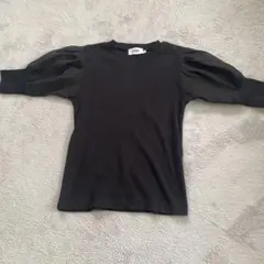 AZUL BY MOUSSY 五分袖 リブニット ブラック M