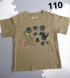 ポケモン Tシャツ カーキ色 キッズ用