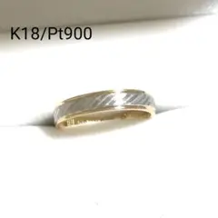 w*p様 本物保証刻印有りK18/PT900!D0.02ctコンビリング10号 - メルカリ