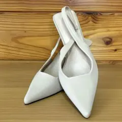 【新品】ミュール サンダル ハイヒール パンプス ベージュ ヒール高さ9cm