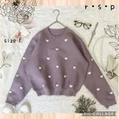 rps アールピーエス ハート刺繍スポンジニットプルオーバー