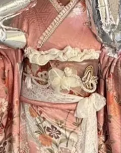 花柄ピンク振袖 帯付き