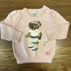 ピンクテディセーター　ラルフローレン24month