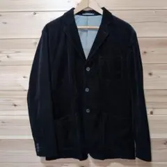 GU コーデュロイ ブラック テーラードジャケット