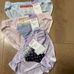 ショーツセット 水色 ピンク 紫３枚