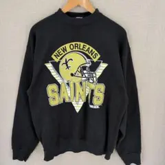 Trench 90s USA製　スウエット　ブラック ニューオーリンズ・セインツ