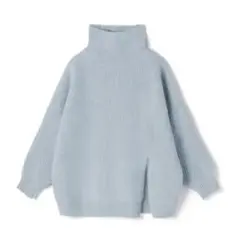 GRL タートルネックスリットニットトップス [fo1057]ライトブルー