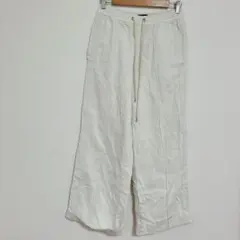 JEANASIS ホワイト ワイドパンツ 長ズボン ジーナシス ゴム ゆったり