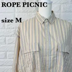 ROPE PICNICロペピクニック 長袖シャツワンピース ストライプ【420】