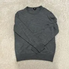 【最終値下げ】ユニクロ　メンズ薄手ニット　グレーMサイズ