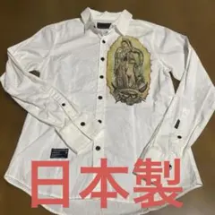 聖母マリアプリント ホワイトシャツ