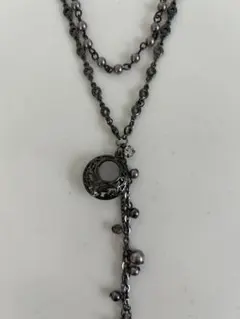 アンティークブラック レイヤード ネックレス