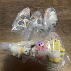 おぱんちゅうさぎ　わんころ　キーホルダー 5点セット