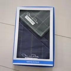 Oscar de la Renta チェック柄　ハンカチ　2枚組
