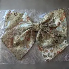 花柄リボン 髪飾り クリップ付き