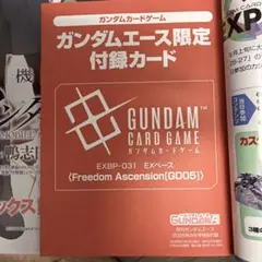 月刊ガンダムエース 9月号 特別付録カードのみ