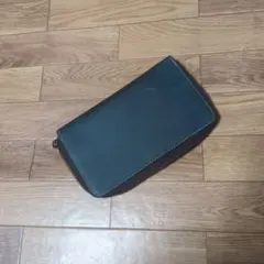 ラウンドファスナー ペンケース 本革 ダークグリーンのサムネイル