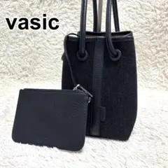 VASIC ショルダーバッグ 巾着 肩掛け デニム レザー ポーチ - メルカリ